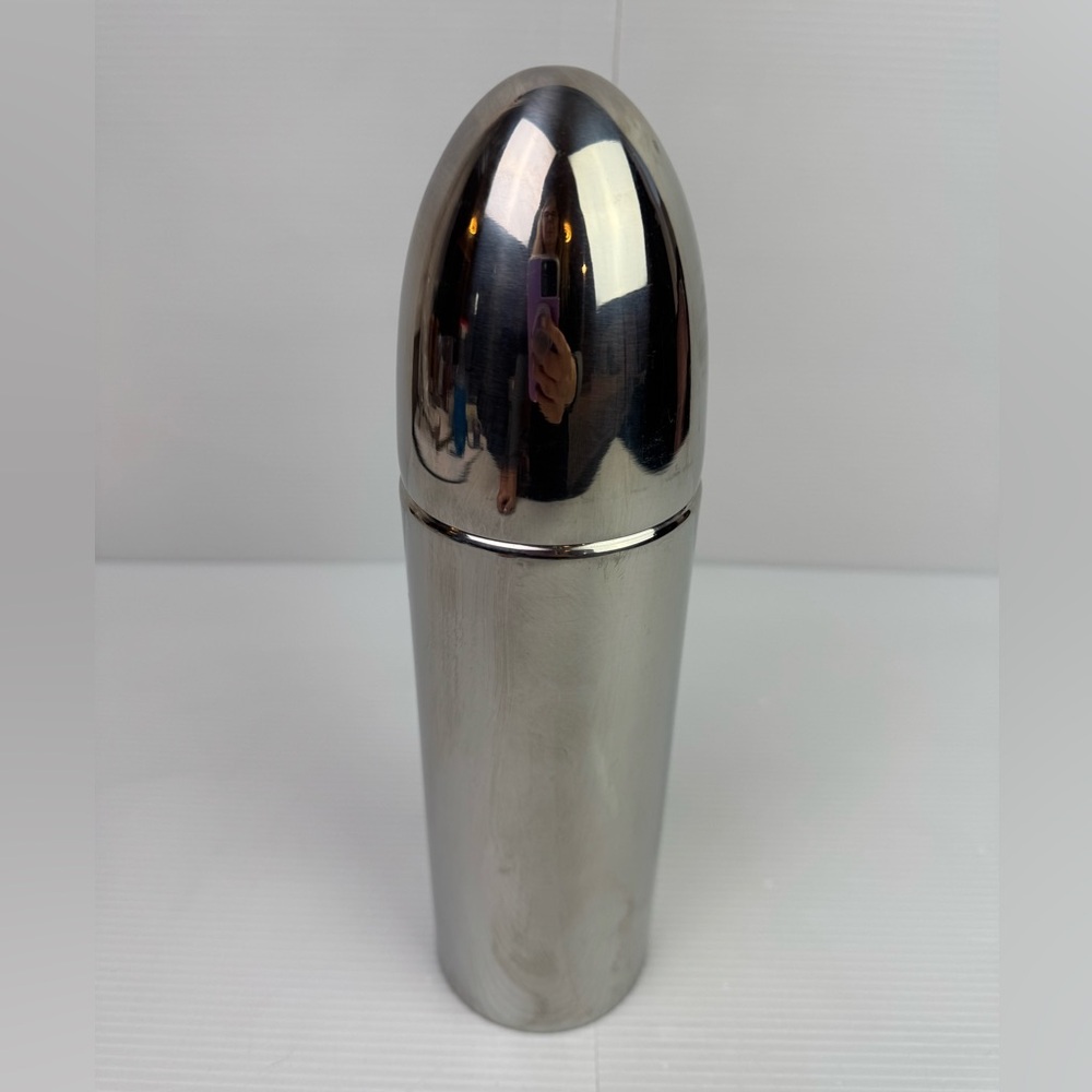 Vintage 1960's  Metrokane Stainless 18/10 Cocktail Shaker  MCM Retro Bullet 28